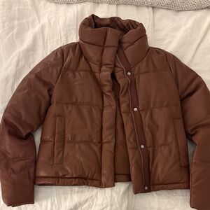 Abercrombie & Fitch Brown Puffer Coat